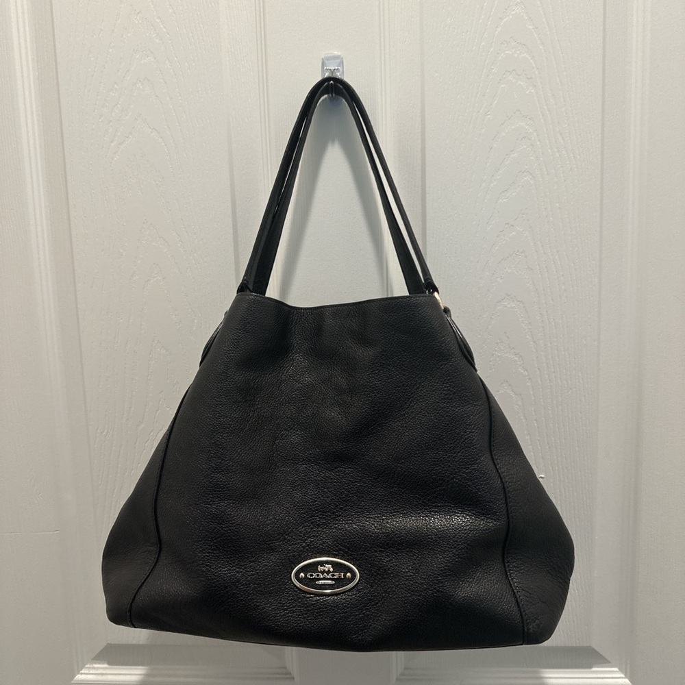 Coach Black Leather Shoulder Bag